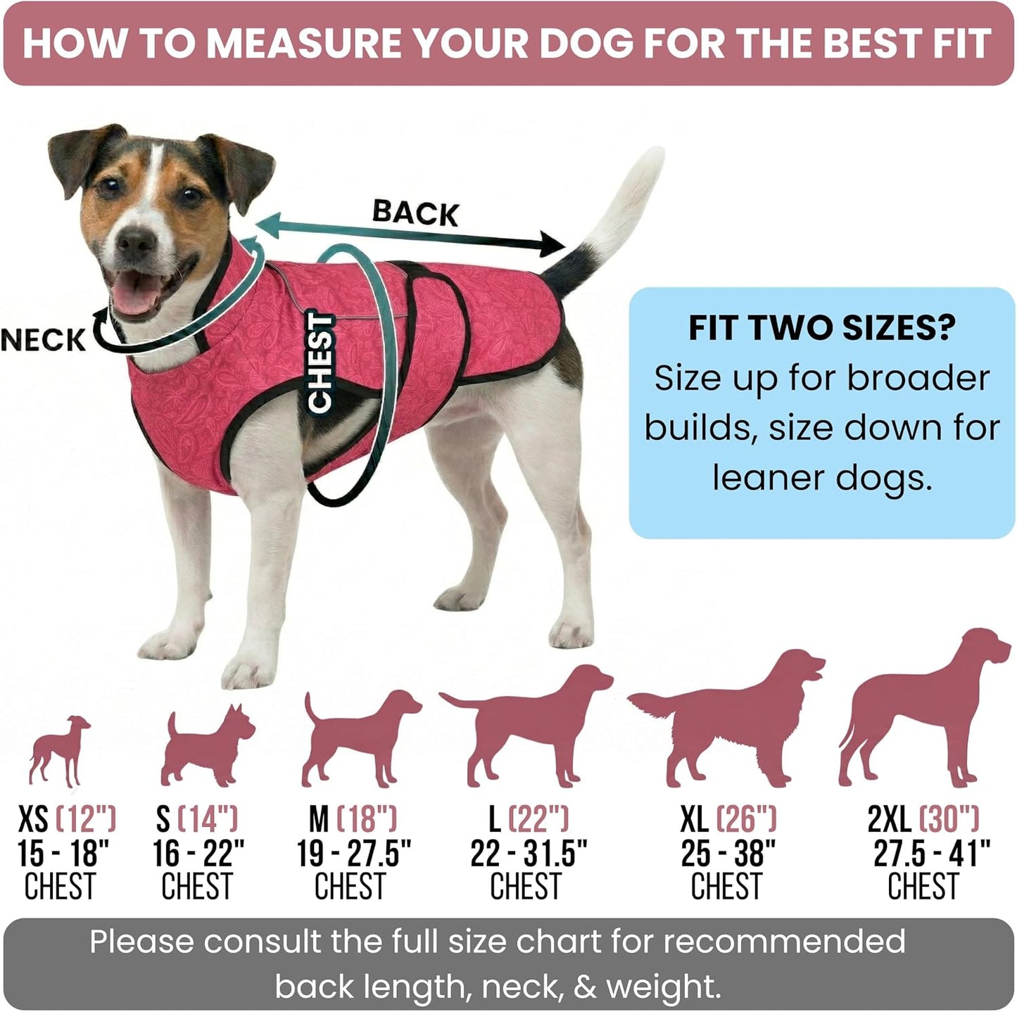 Dog Cooling Vest with Ice Pack & Cooling Collar, Pink Floral, XS | Maximum Cooling Support, Size-Matched Ice Packs, Cooling around Neck and Body, UV Protection, Sizes to Suit Most Dogs