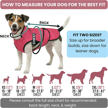 Dog Cooling Vest with Ice Pack & Cooling Collar, Pink Floral, XS | Maximum Cooling Support, Size-Matched Ice Packs, Cooling around Neck and Body, UV Protection, Sizes to Suit Most Dogs