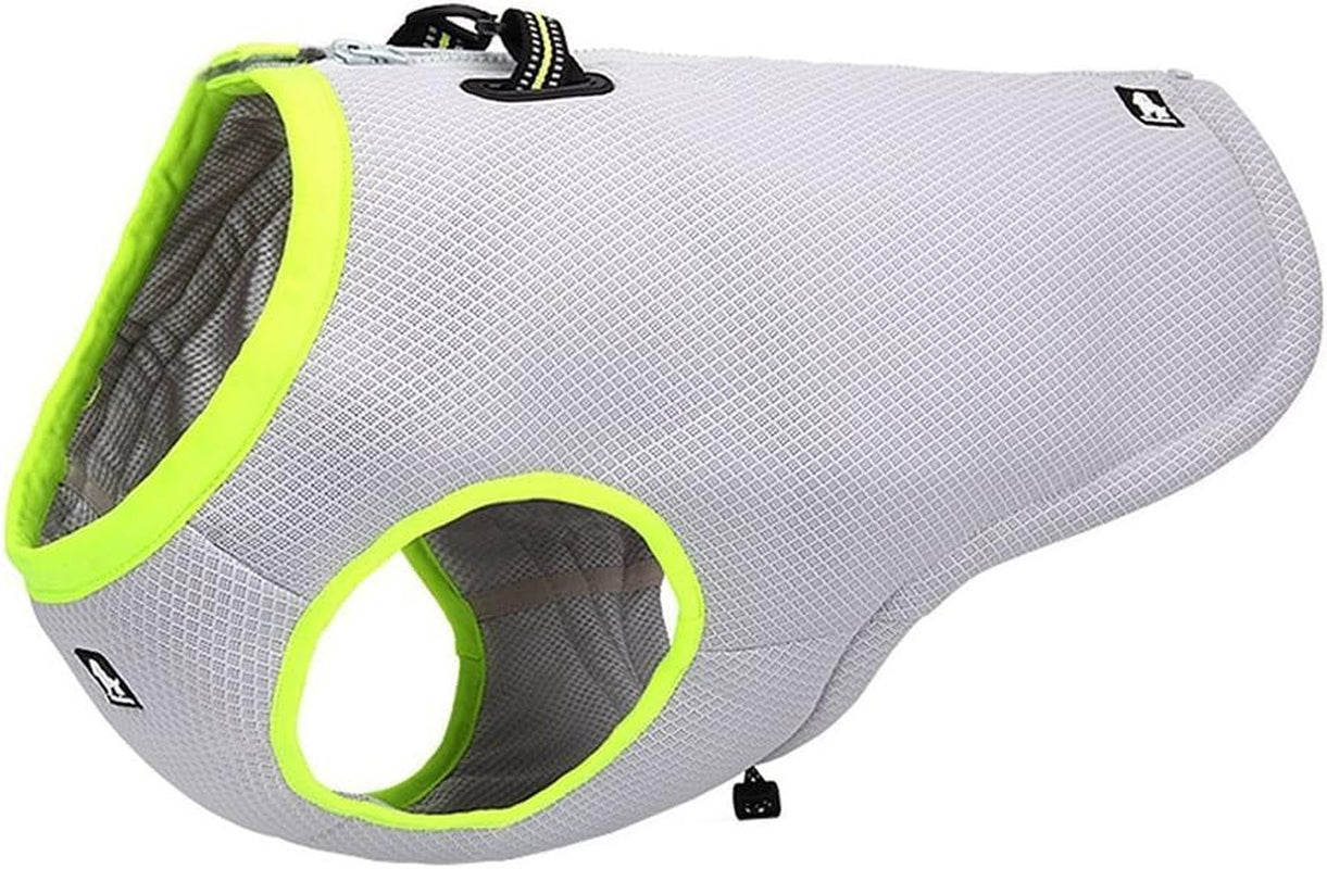 Dog Cooling Vest Harness Cooler Jacket Grey Green Medium