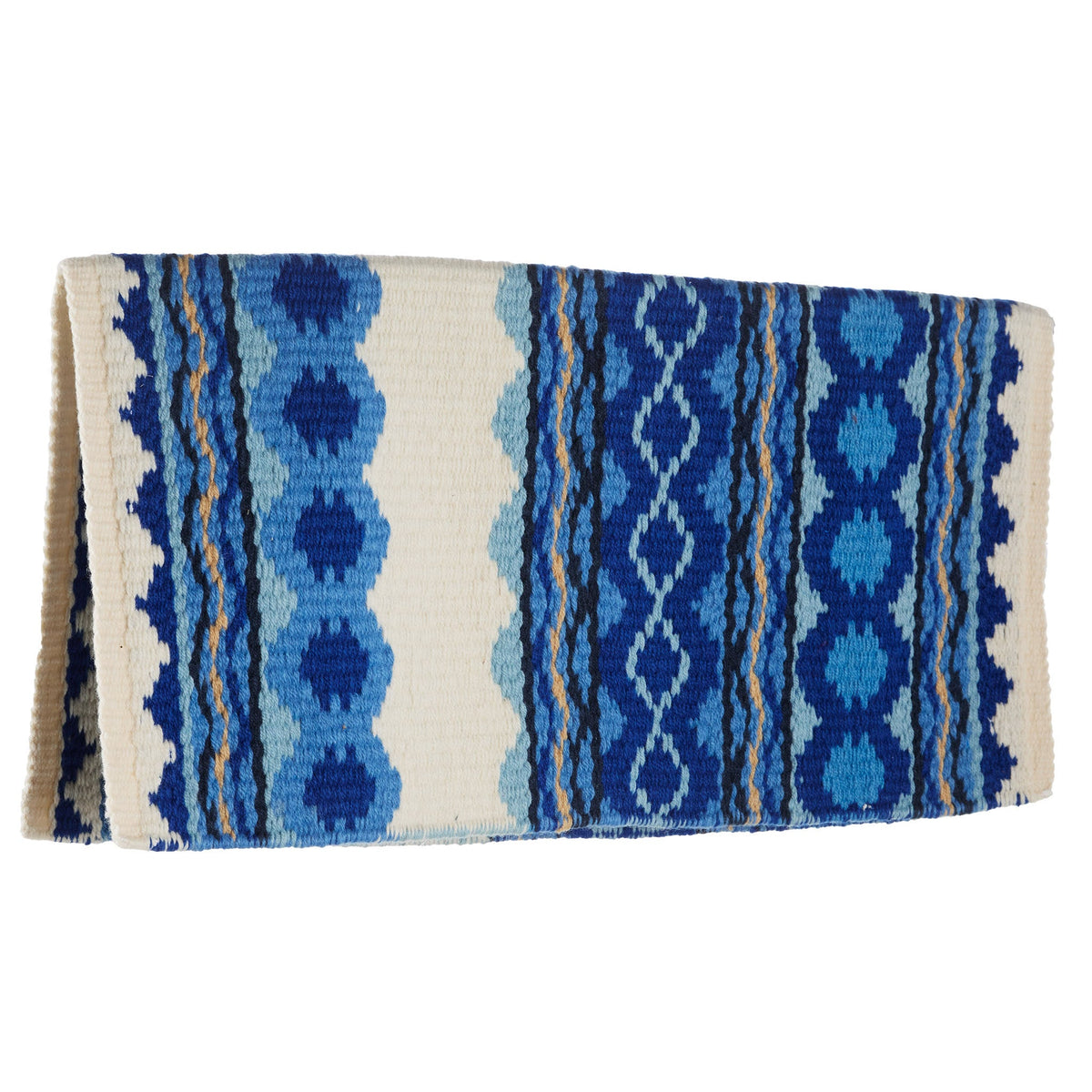Riverland 36x34 New Zealand Wool Saddle Blanket WHT RYL SKY
