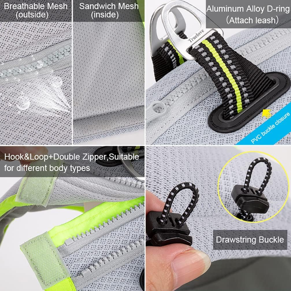 Dog Cooling Vest Harness Cooler Jacket Grey Green Xx-Large