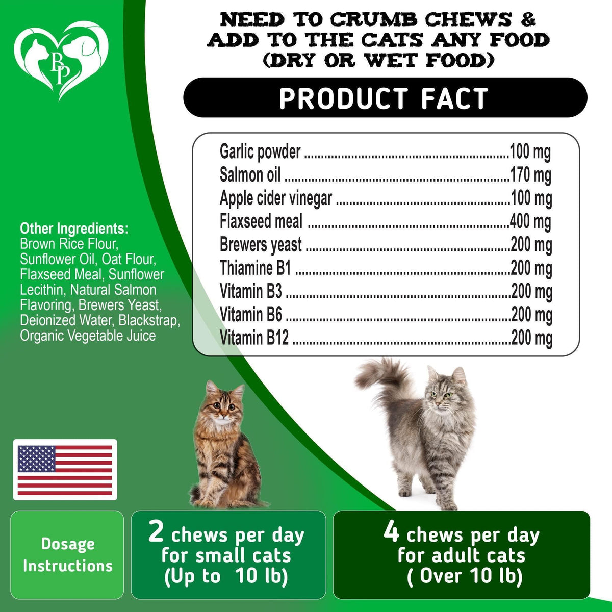 Insects Prevention Chews for Cats Oral