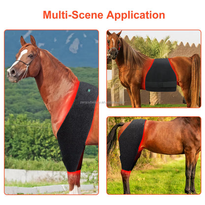 2025 Horse Care Products Built-In Battery LED Therapy Light Infrared Red Light Pad 660Nm 850Nm Pain Relief for Horse Stifle Belt