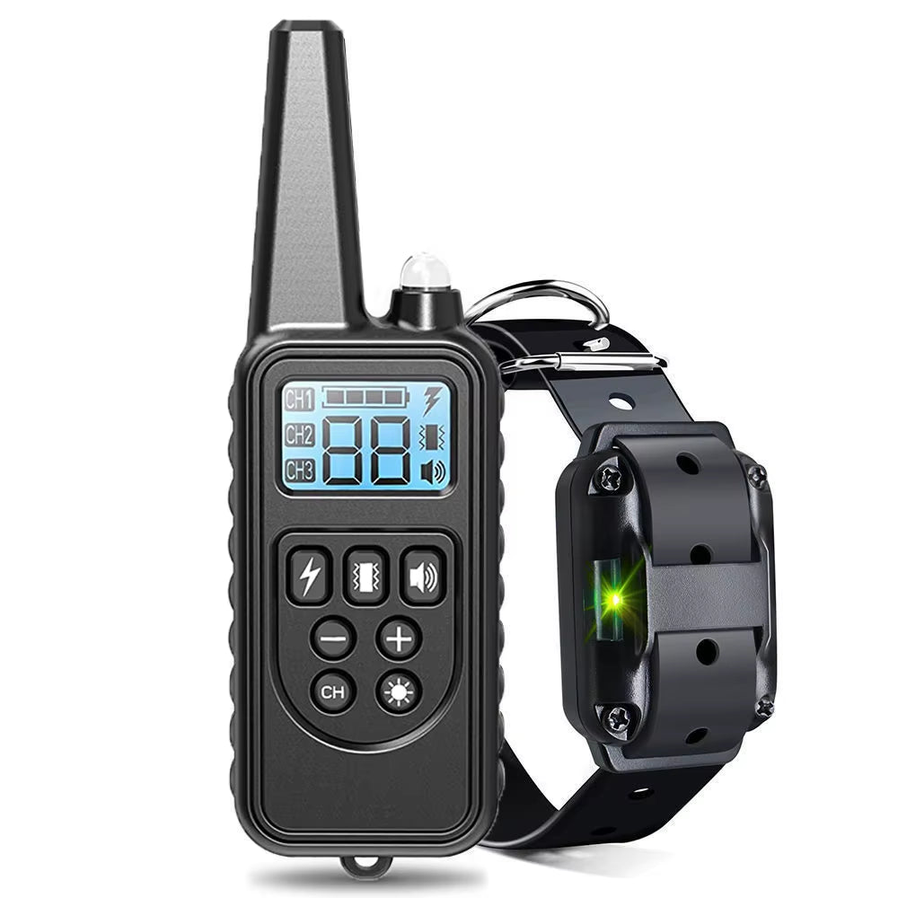 Electric Dog Training Collar Detachable Bark Rechargeable anti Barking Shock Vibration Collar for All Dogs Pet with Clicker