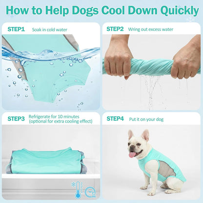 UPF 50+ Sun Protection Dog Shirt for Medium Large Dogs - Breathable Sleeveless Vest with Reflective Strips, Sports Fan Pet T-Shirt, Lightweight UV Protective Apparel P23ST00501XXXL