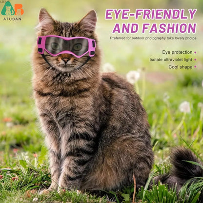Cat Sunglasses Small Dog Goggles, Comfortable Soft Easy Wear Adjustable Small Pet UV Protection Sunglasses for Cat Kitty