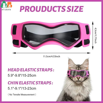 Cat Sunglasses Small Dog Goggles, Comfortable Soft Easy Wear Adjustable Small Pet UV Protection Sunglasses for Cat Kitty