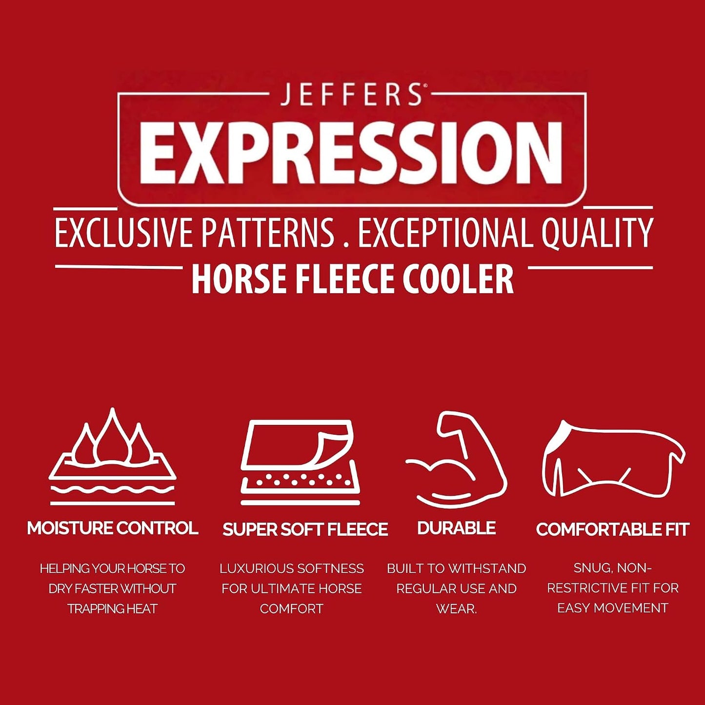 Expression Fleece Cooler for Horses, Standard Neck, Rose Garden 75"- Equine Towel Blanket, Moisture Absorbent, Light Weight, Best for Drying, Exercise, Bathing, Adjustable Belly Bands
