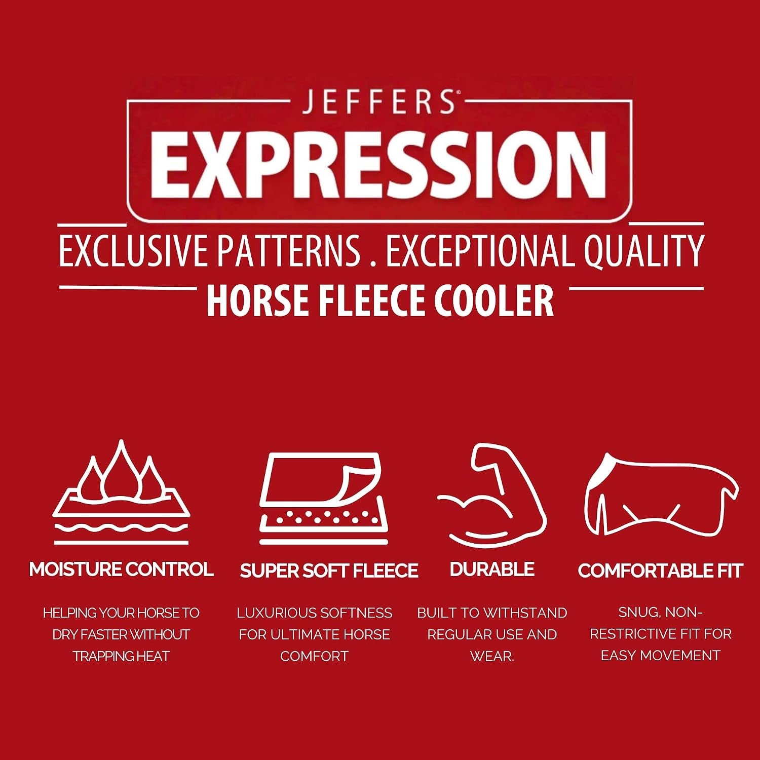 Expression Fleece Cooler for Horses, Standard Neck, Rose Garden 75"- Equine Towel Blanket, Moisture Absorbent, Light Weight, Best for Drying, Exercise, Bathing, Adjustable Belly Bands