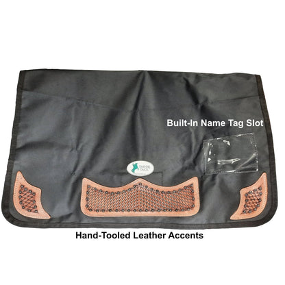 Durango Series Horse Blanket Storage Bag – 1200D Water-Resistant with Hand-Tooled Leather Accents – 1-Year Warranty