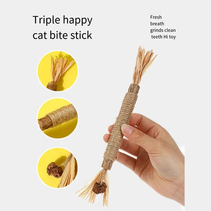 5 Pack Silvervine Sticks Cat Chew Toys, Cat Dental Toy for Kitten Teeth Cleaning & Pet Friendly Gift