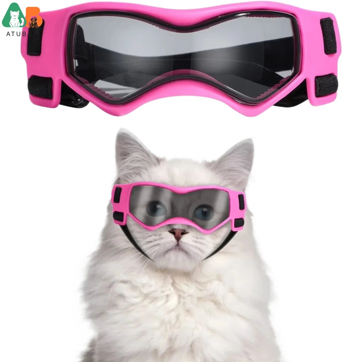Cat Sunglasses Small Dog Goggles, Comfortable Soft Easy Wear Adjustable Small Pet UV Protection Sunglasses for Cat Kitty