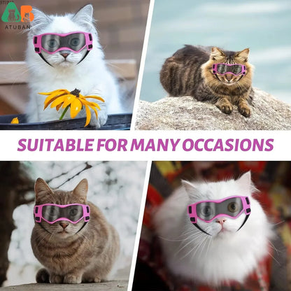 Cat Sunglasses Small Dog Goggles, Comfortable Soft Easy Wear Adjustable Small Pet UV Protection Sunglasses for Cat Kitty