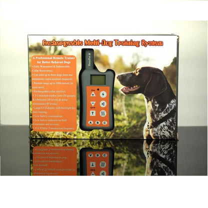 1200M Remote Control Dog Training Collar for Hunting, Train up to 3 Dogs Trainer Waterproof Electronic Dog Collar