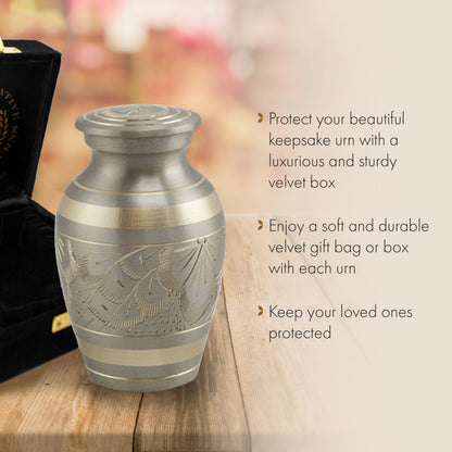 Platinum Majestic Radiance Extra Large Urn or Companion Urn – Extra Large Urns for Human Ashes | XL Urn & XXL Urn