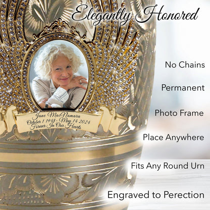 Platinum Majestic Radiance Extra Large Urn or Companion Urn – Extra Large Urns for Human Ashes | XL Urn & XXL Urn