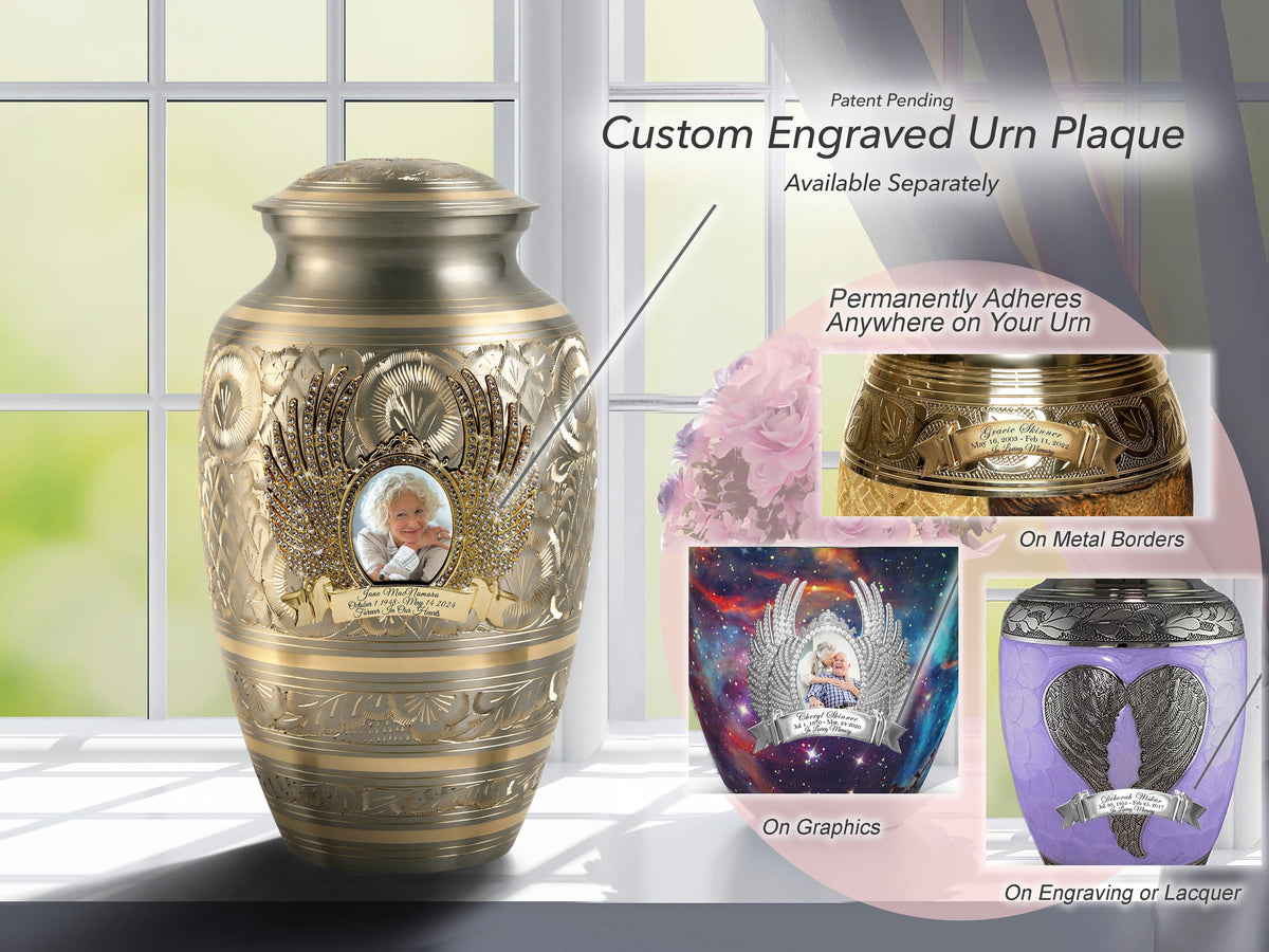 Platinum Majestic Radiance Extra Large Urn or Companion Urn – Extra Large Urns for Human Ashes | XL Urn & XXL Urn