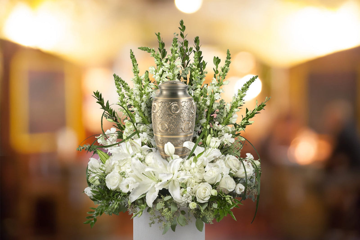 Platinum Majestic Radiance Extra Large Urn or Companion Urn – Extra Large Urns for Human Ashes | XL Urn & XXL Urn