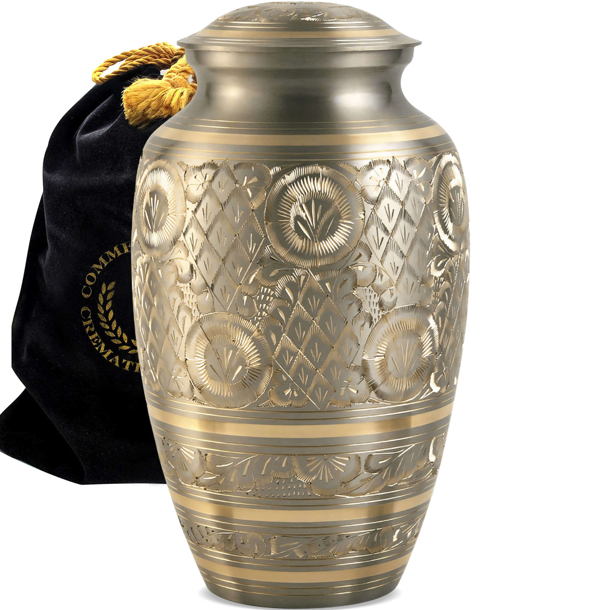 Platinum Majestic Radiance Extra Large Urn or Companion Urn – Extra Large Urns for Human Ashes | XL Urn & XXL Urn