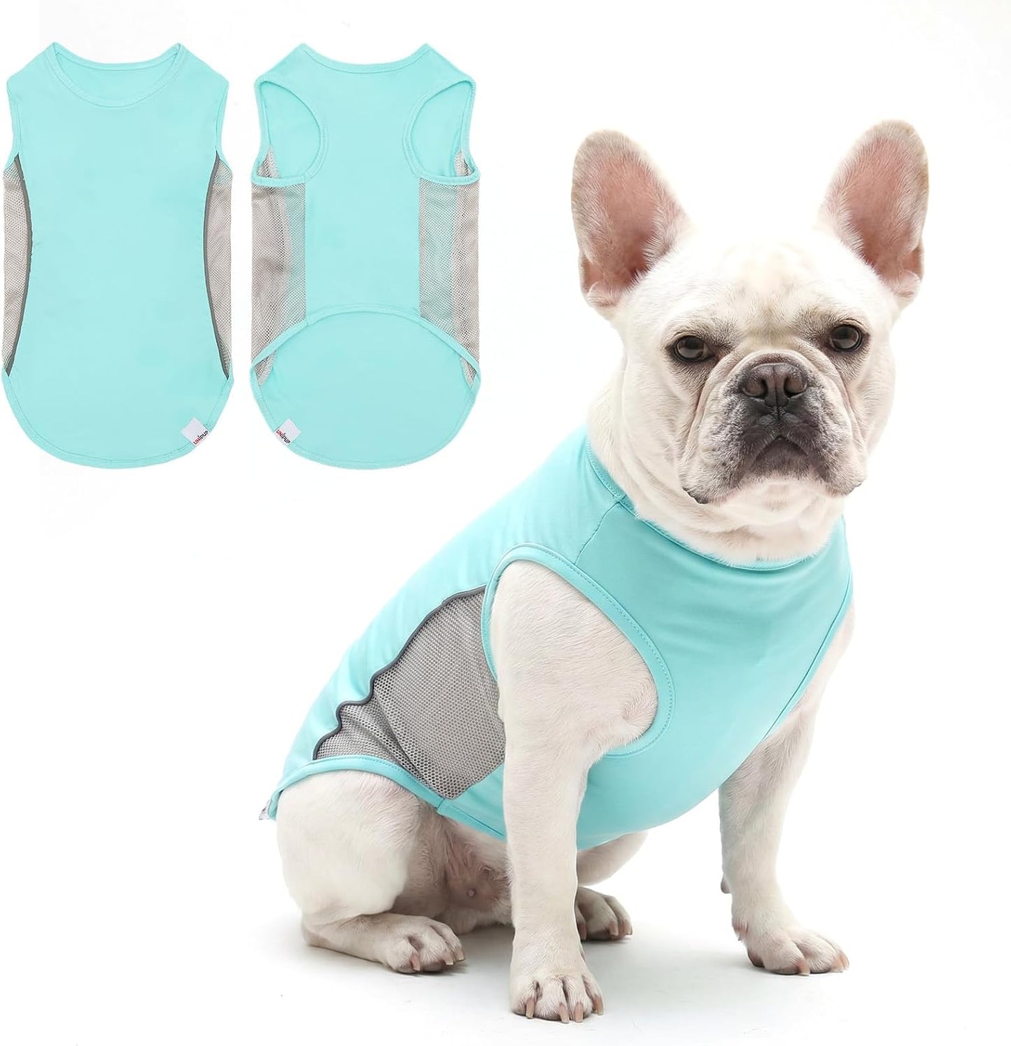 UPF 50+ Sun Protection Dog Shirt for Medium Large Dogs - Breathable Sleeveless Vest with Reflective Strips, Sports Fan Pet T-Shirt, Lightweight UV Protective Apparel P23ST00501XXXL