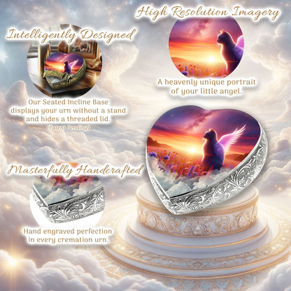 Orion's Opulence Cat Urns for Ashes & Cat Cremation Urn