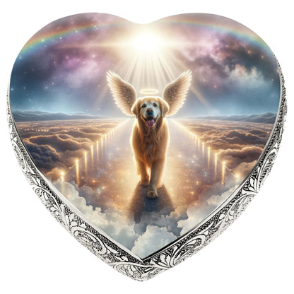 Golden Retriever Dog Urn - Rainbow Bridge Urn for Dog Ashes