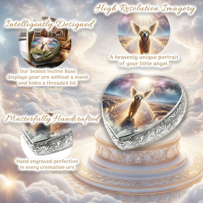Golden Retriever Dog Urn - Rainbow Bridge Urn for Dog Ashes