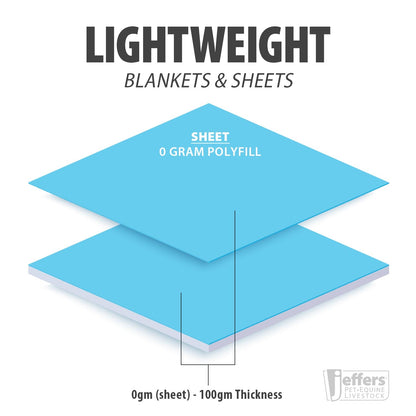 Jeffers Poplar Head "Refuge" 1200D Waterproof Turnout Sheet, 0g Lightweight Horse Blanket