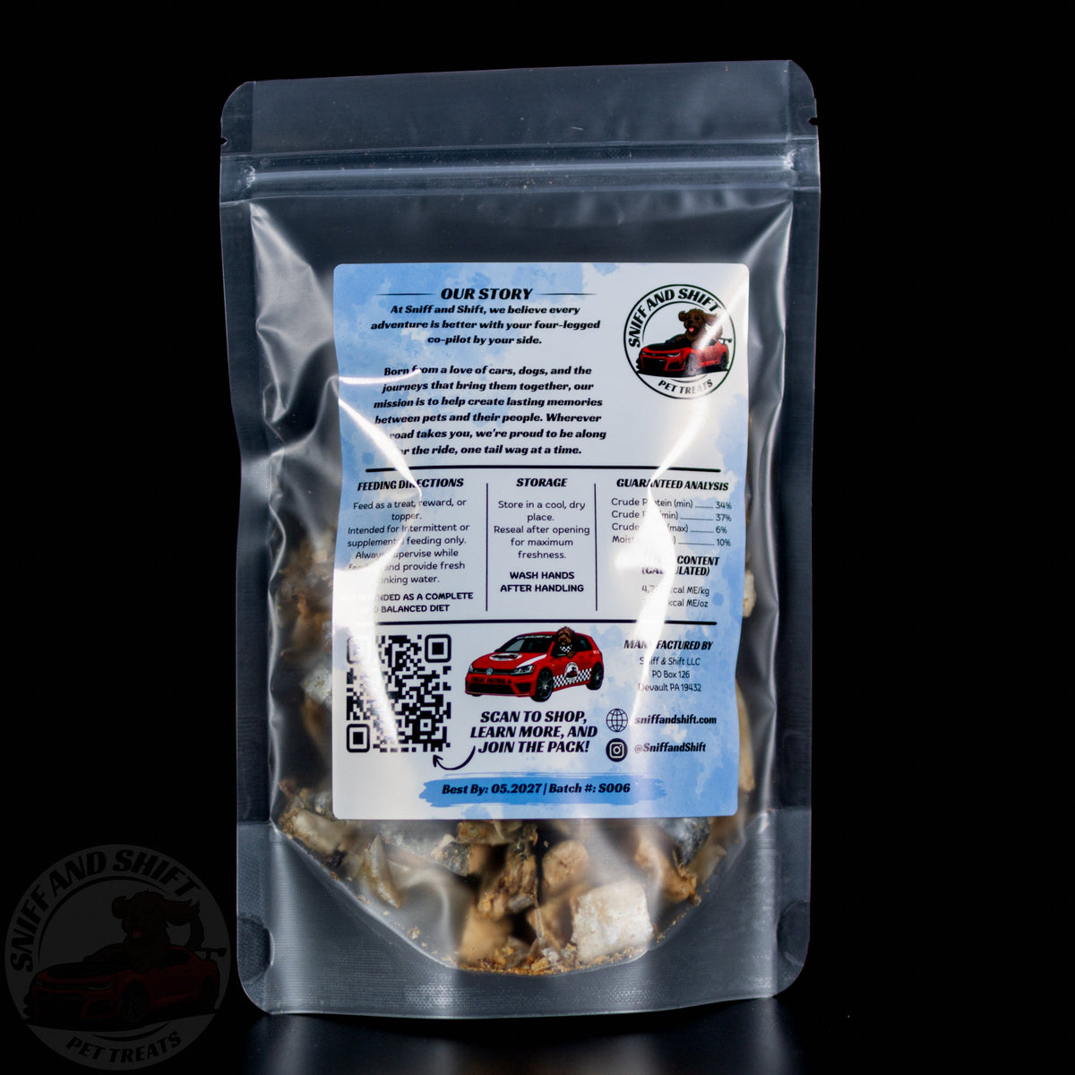 Freeze-Dried Whole Sardines — Fish Treats for Dogs & Cats